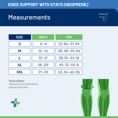 Knee support with Stays (Neoprene)